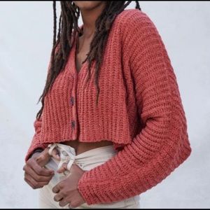Urban Cropped Button Sweater